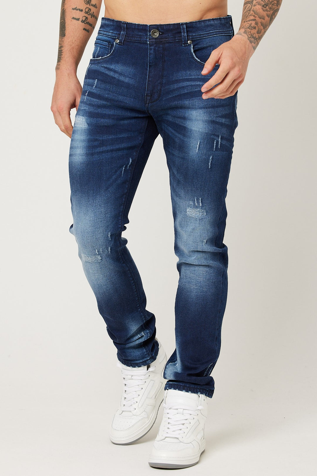 Stanmore Tapered Jeans - Dark Blue