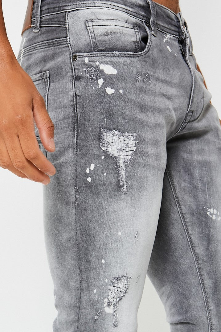 Harrow Tapered Jeans - Grey