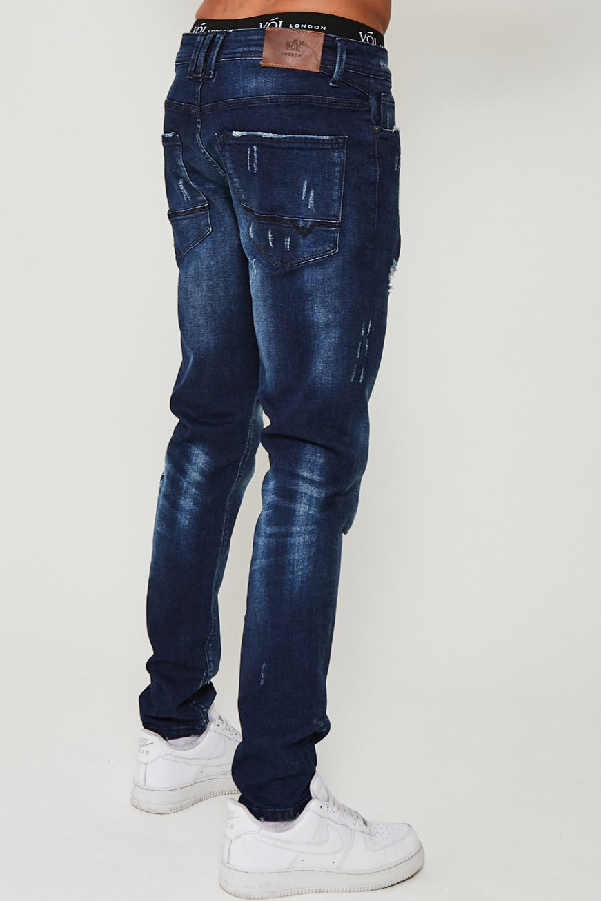 Stanmore Tapered Jeans - Dark Blue