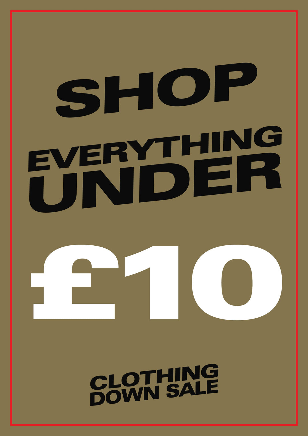 EVERYTHING UNDER £10