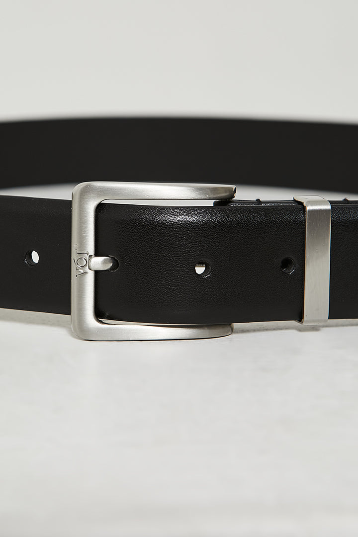 Swinton Leather Belt - Black