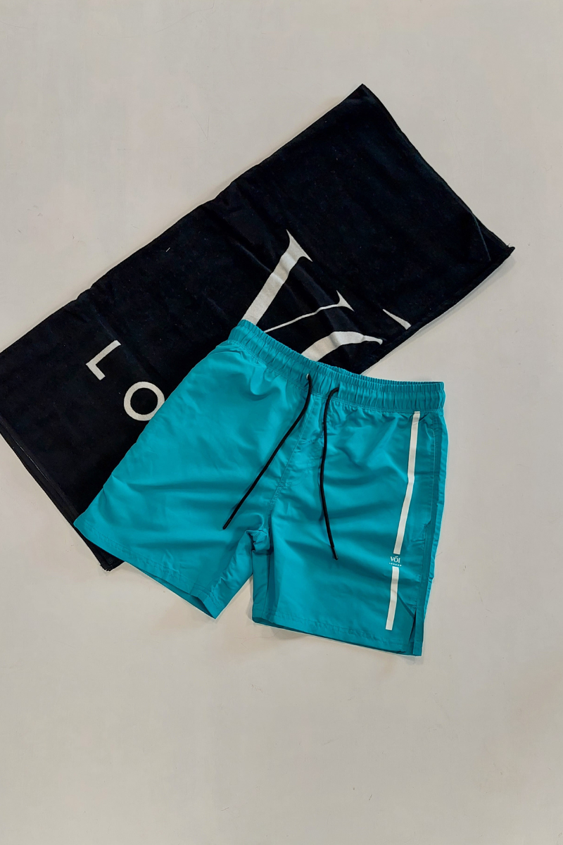 Bundle Swim Short & Towel - Blue