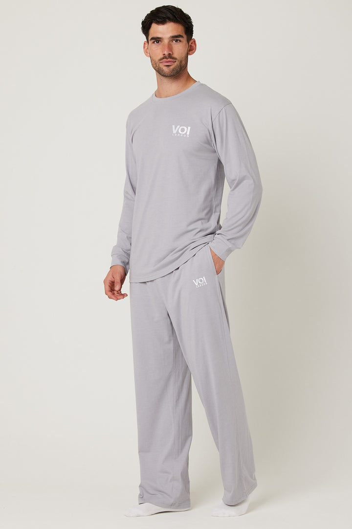 Whitefield Cotton Pyjama Set - Grey