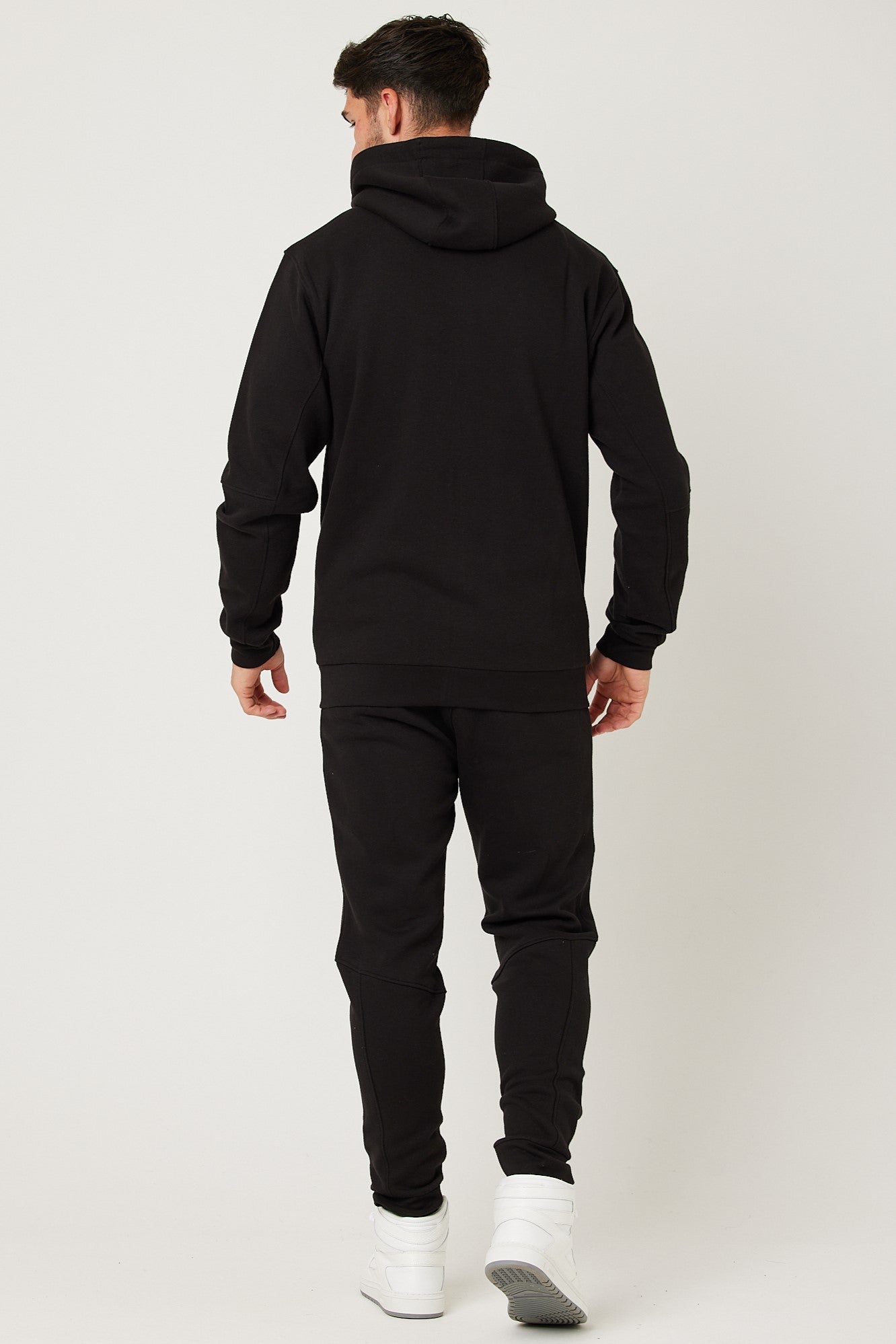 Mens Full Zip Fleece Tracksuit Set, With Zipped Pockets, Hoodie