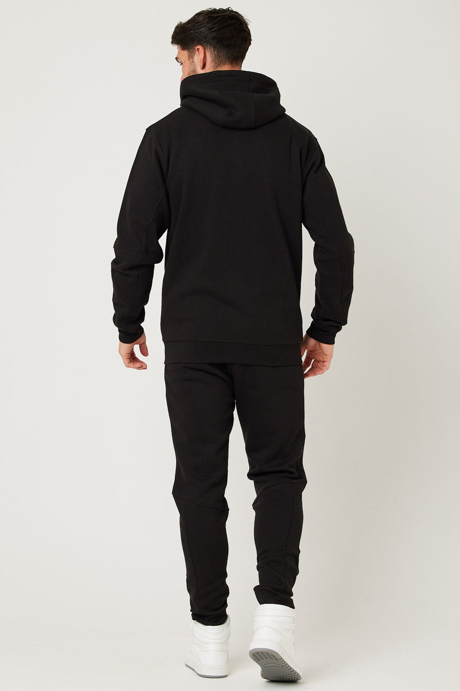 Grey Melange Hidden Zipper Comfort Fit Elastic Cuffed Fleece Men's Tracksuit Bottom - 84866 main image 1