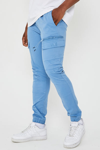 Becklow Cargo Pants - Light Blue