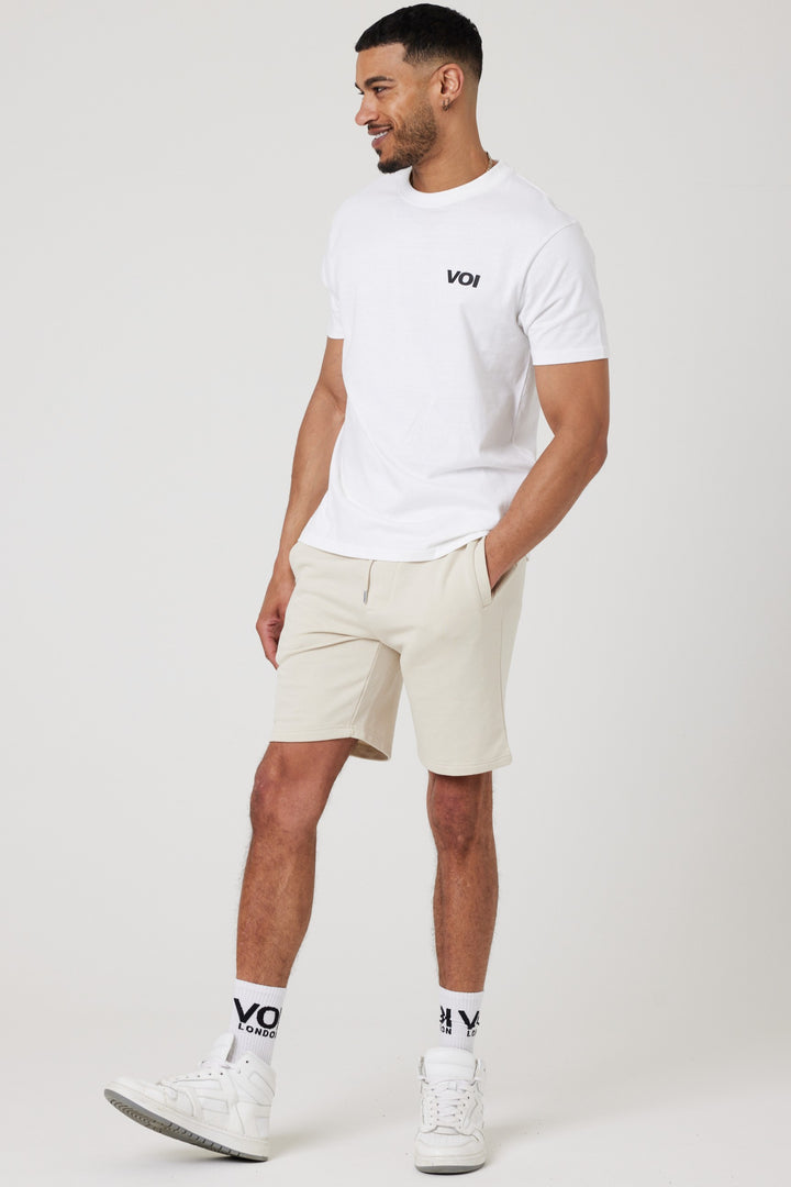 Cottenham Hoodie, T-Shirt & Shorts Set - White/Beige