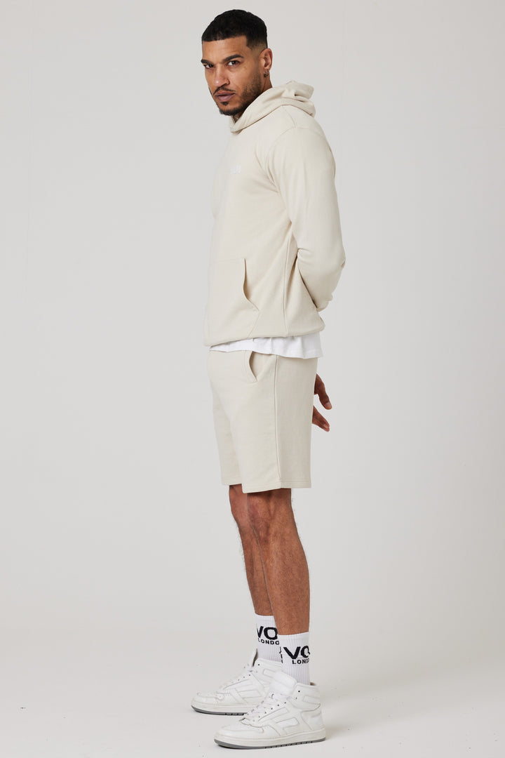 Cottenham Hoodie, T-Shirt & Shorts Set - White/Beige