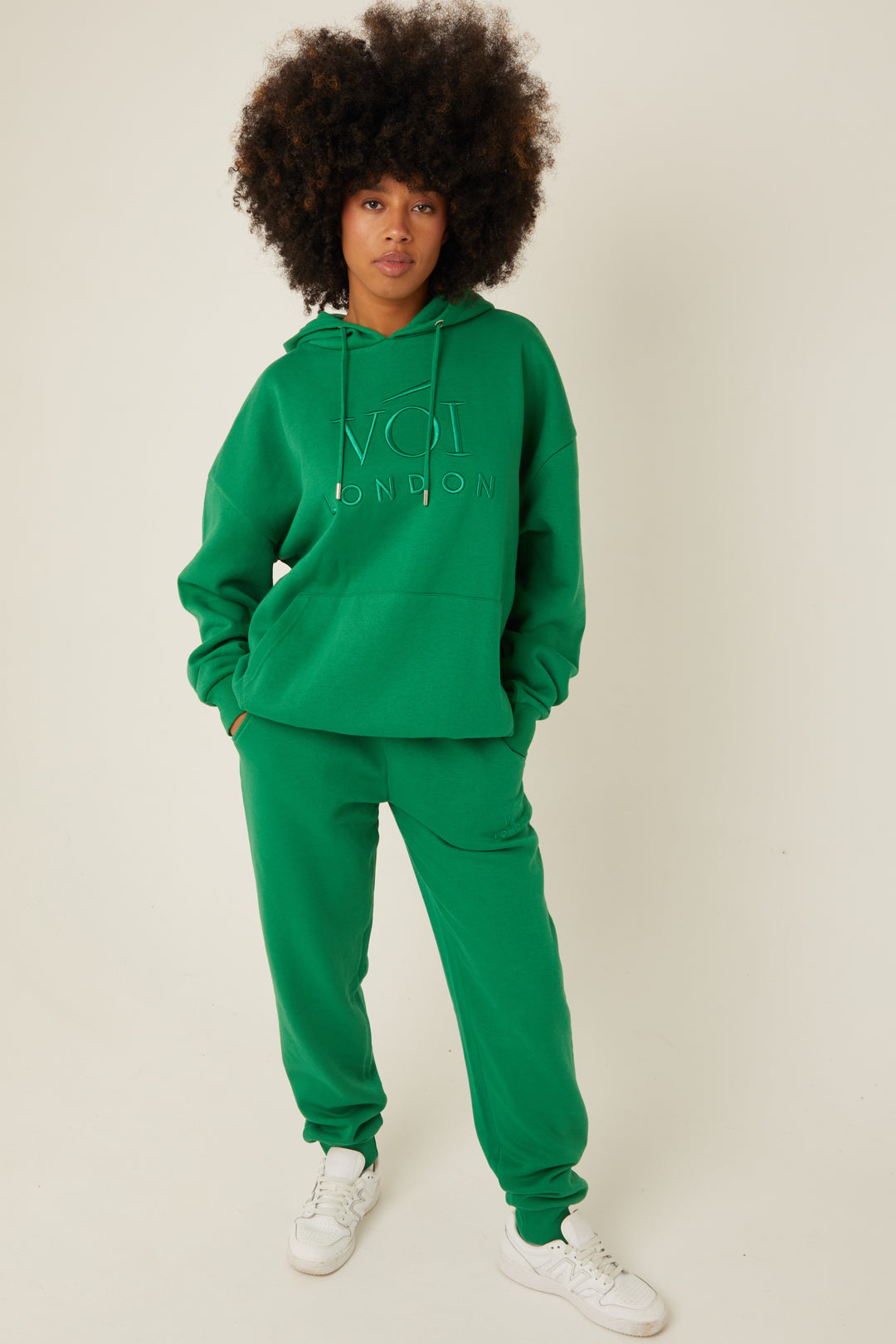 Chelsea oversized fleece trainingspak - donkergroen
