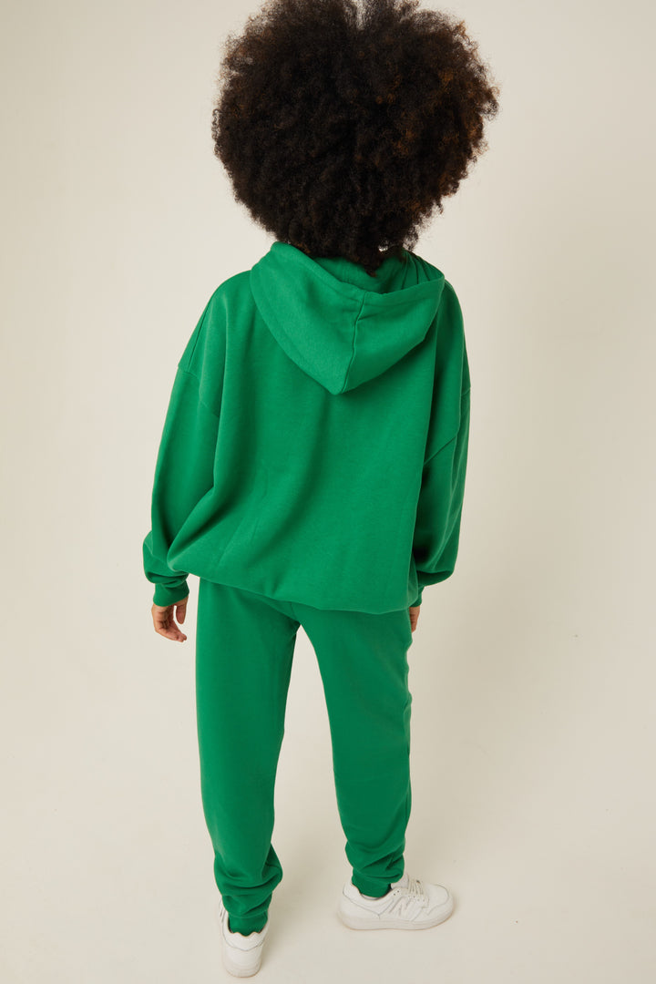 Chelsea oversized fleece trainingspak - donkergroen