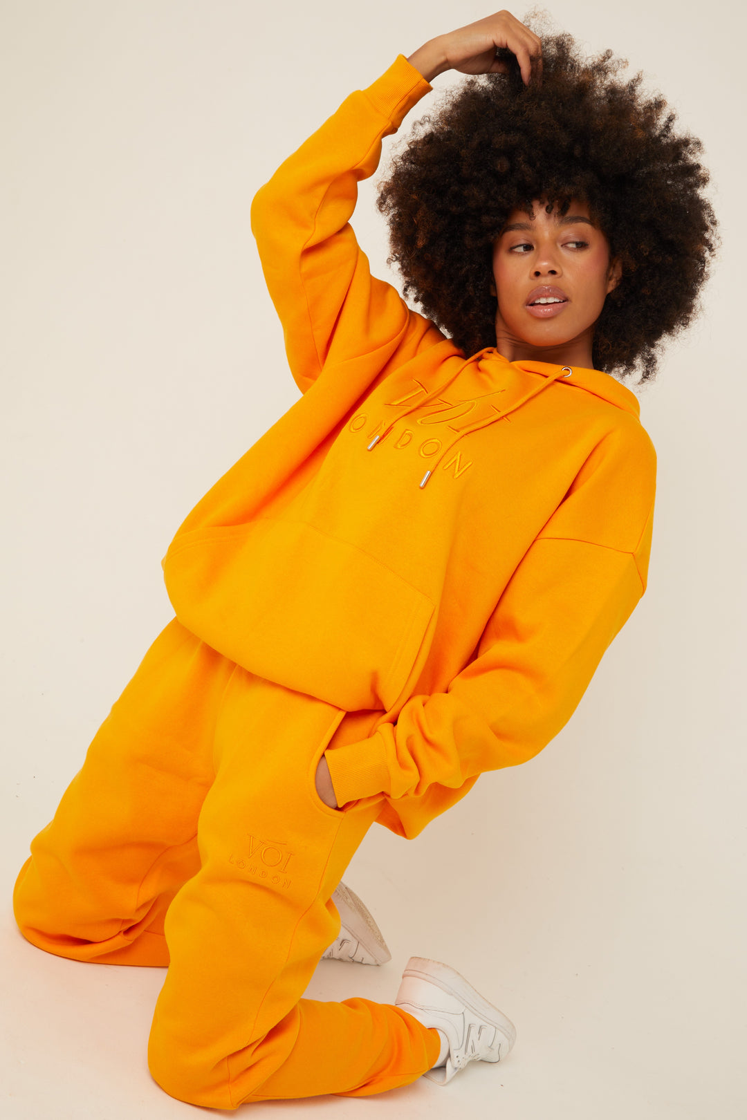 Chelsea Oversized Fleece Tracksuit - Peach