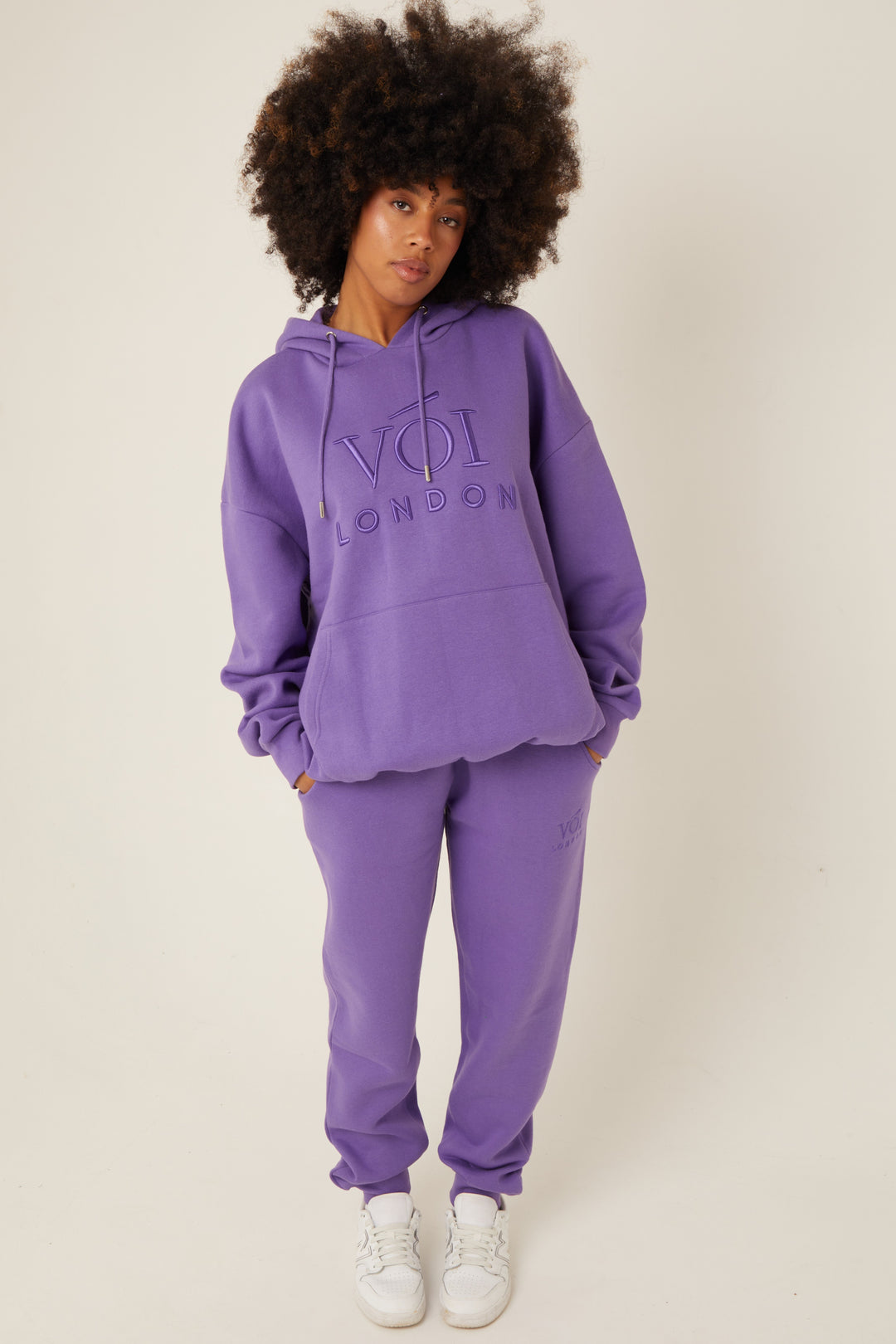Chelsea oversized fleece trainingspak - paars