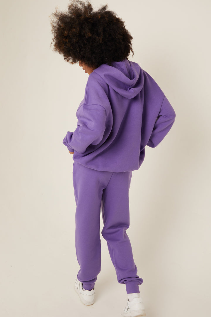 Chelsea oversized fleece trainingspak - paars
