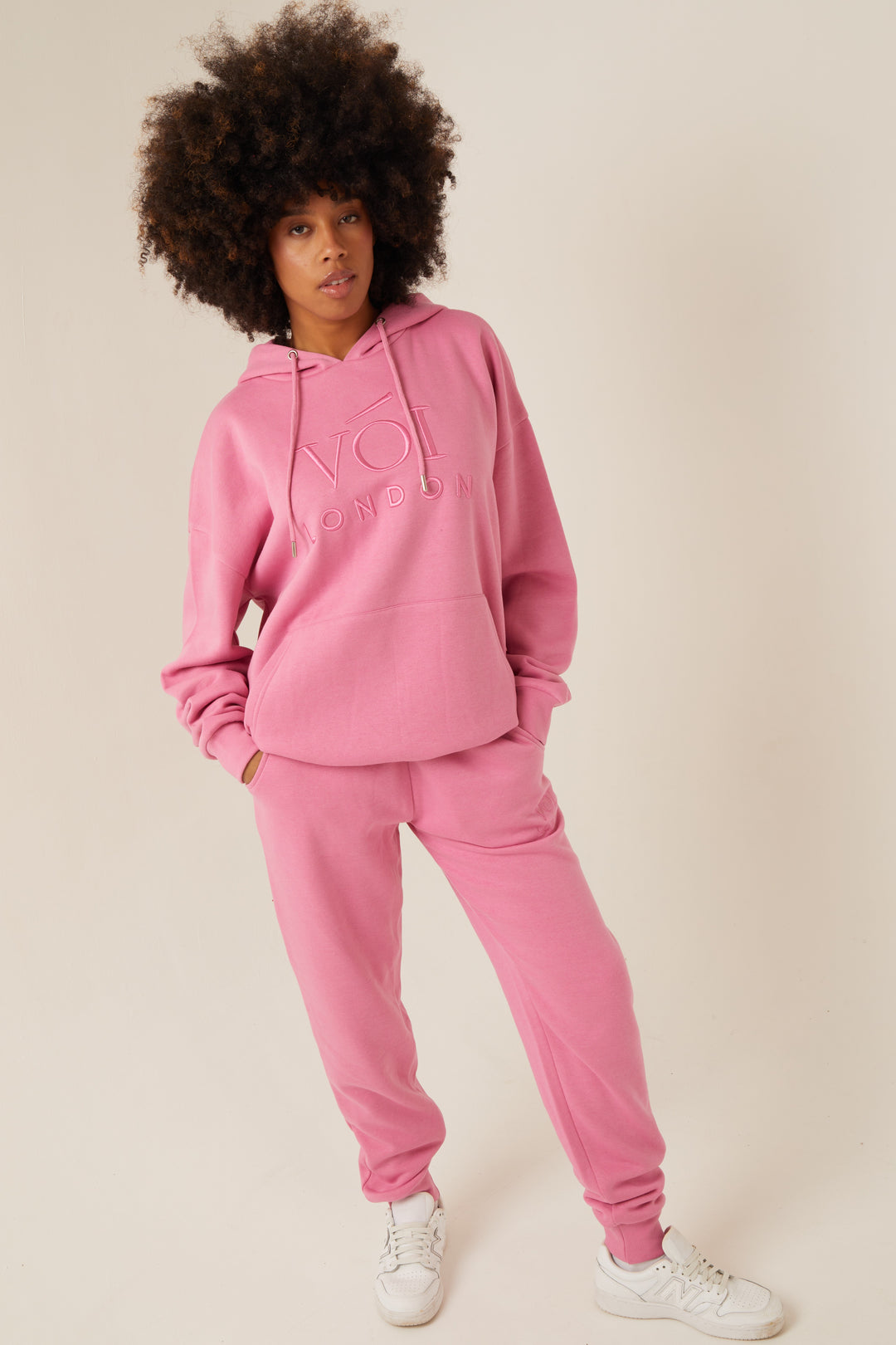 Chelsea Oversized Fleece Tracksuit - Rose