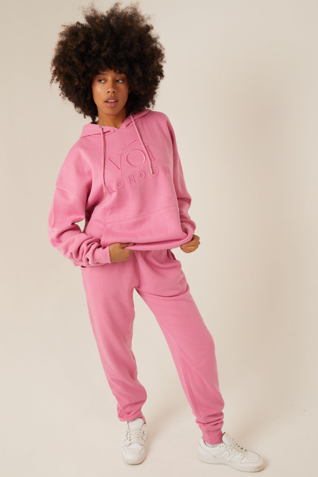 Chelsea Oversized Fleece Tracksuit - Rose