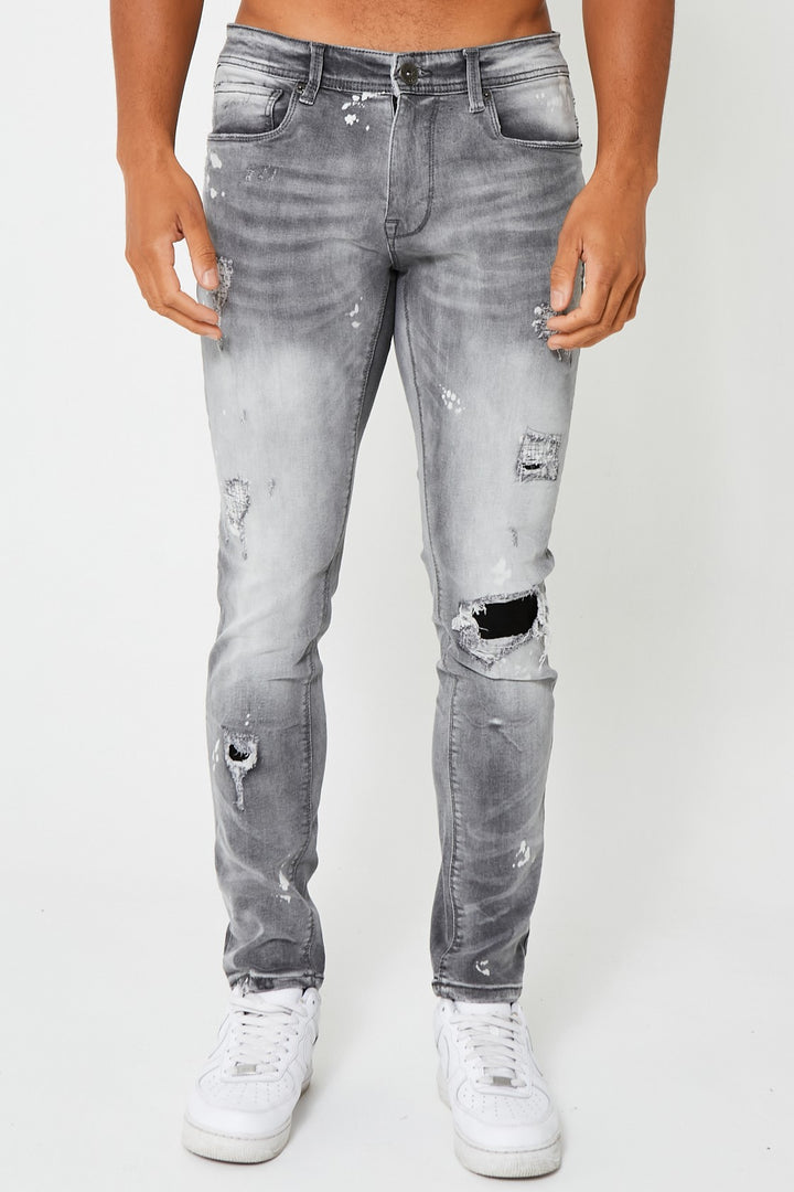 Harrow Tapered Jeans - Grey