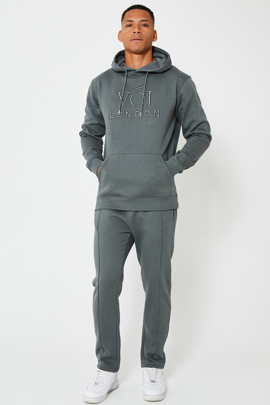 Holloway Road Fleece Tracksuit - Gun Metal