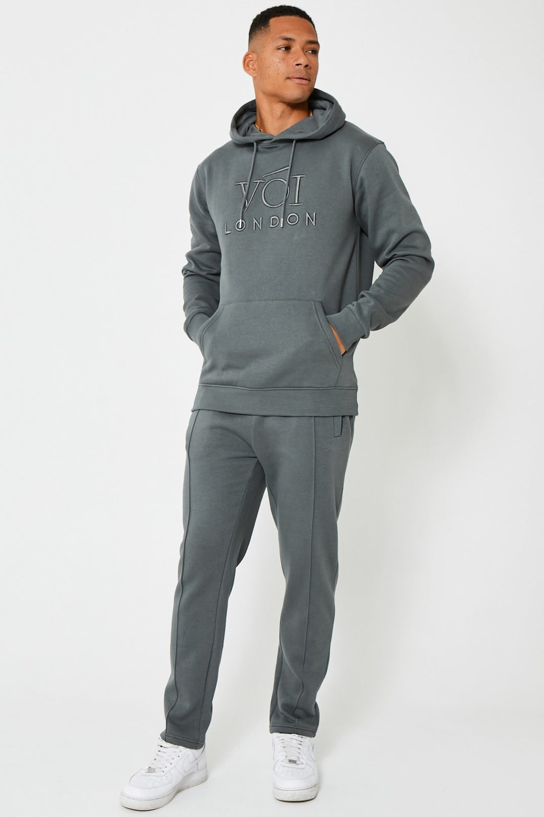 Holloway Road Fleece Tracksuit - Gun Metal