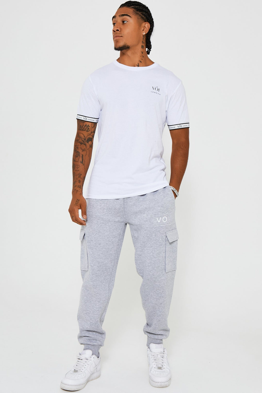 Hoxton Cargo Fleece Jogger - Grijs