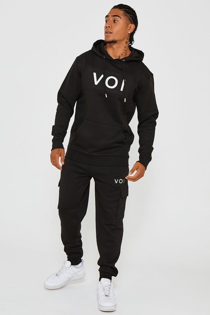 Ireton Fleecehoodie - Zwart