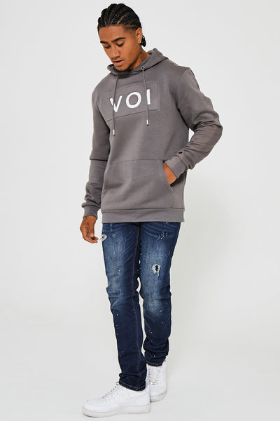 Ireton Logo Hoodie - Metal Grey