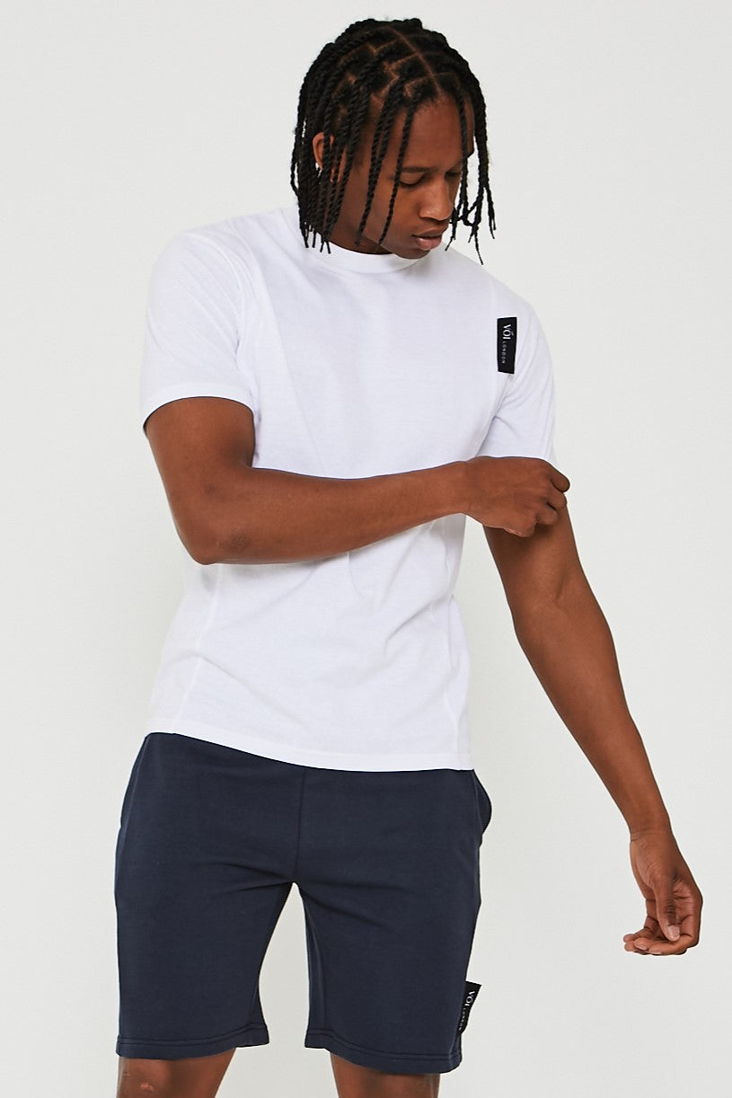 Ivy Road T-Shirt & Short Set - White / Navy