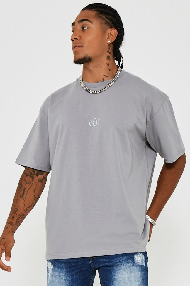 James Street Oversized T-Shirt - Metal Grey