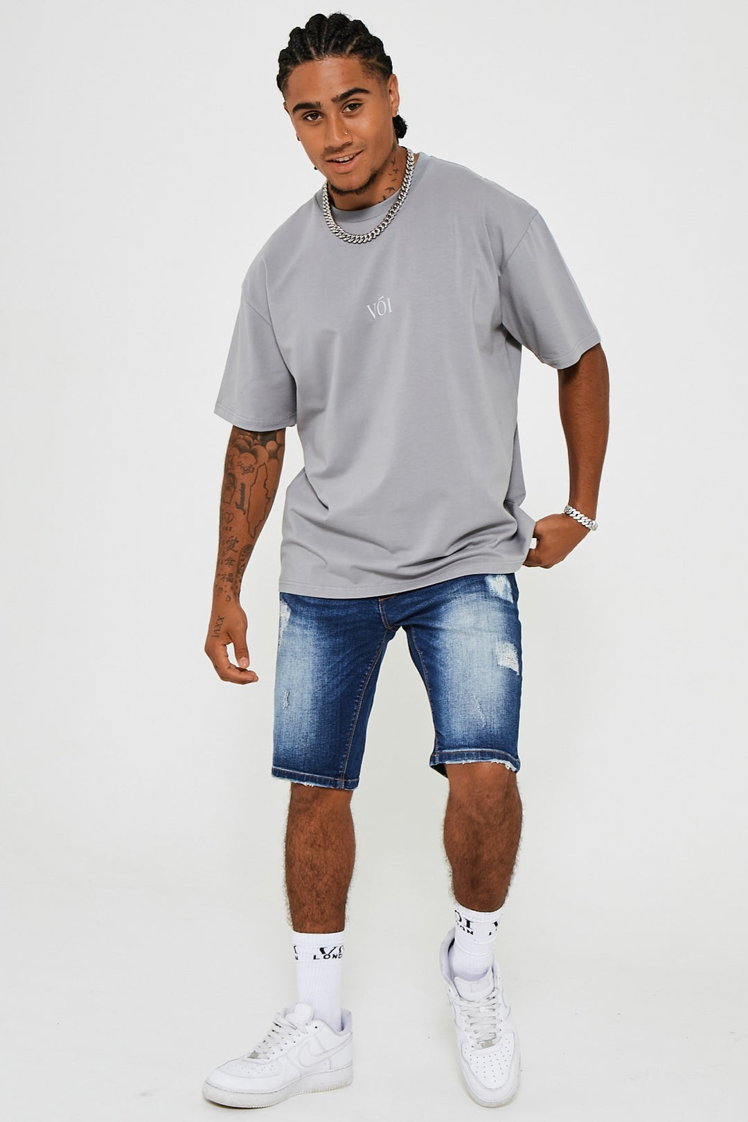 James Street Oversized T-Shirt - Metal Grey