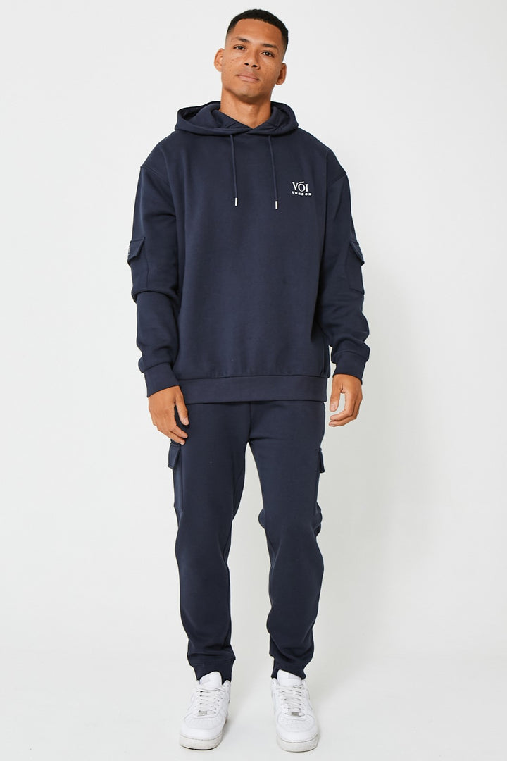 Mansfield Street Oversized Cargo Tracksuit - Navy