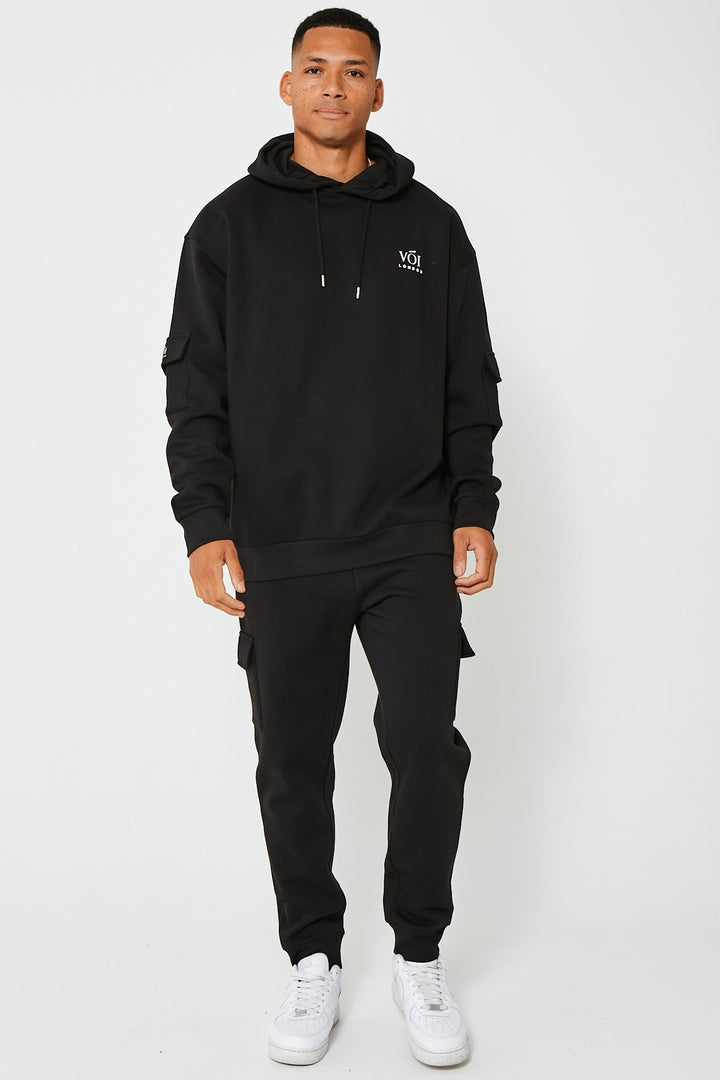 Mansfield Street Oversized Cargo Tracksuit - Black