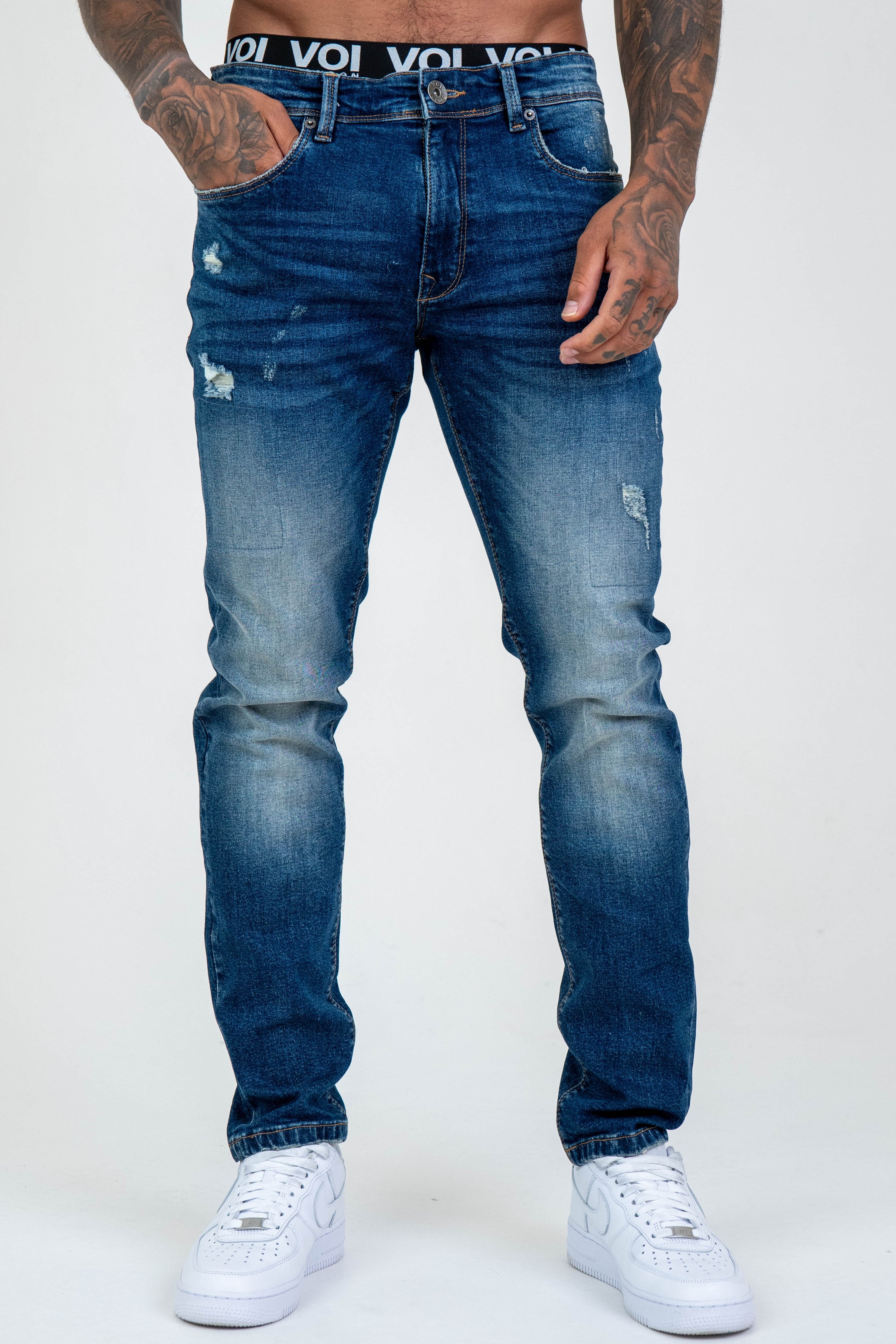 Tapered Rigid Jean In Vintage Blue