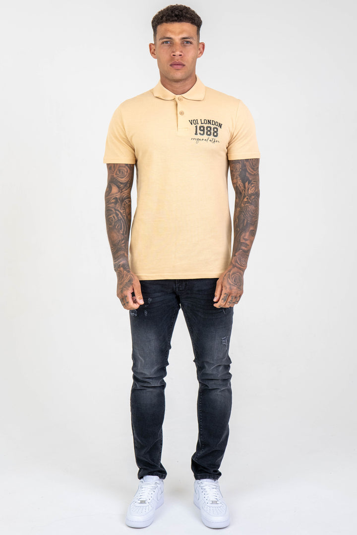 Chatsworth Slim Fit Pique Polo Shirt - Stone