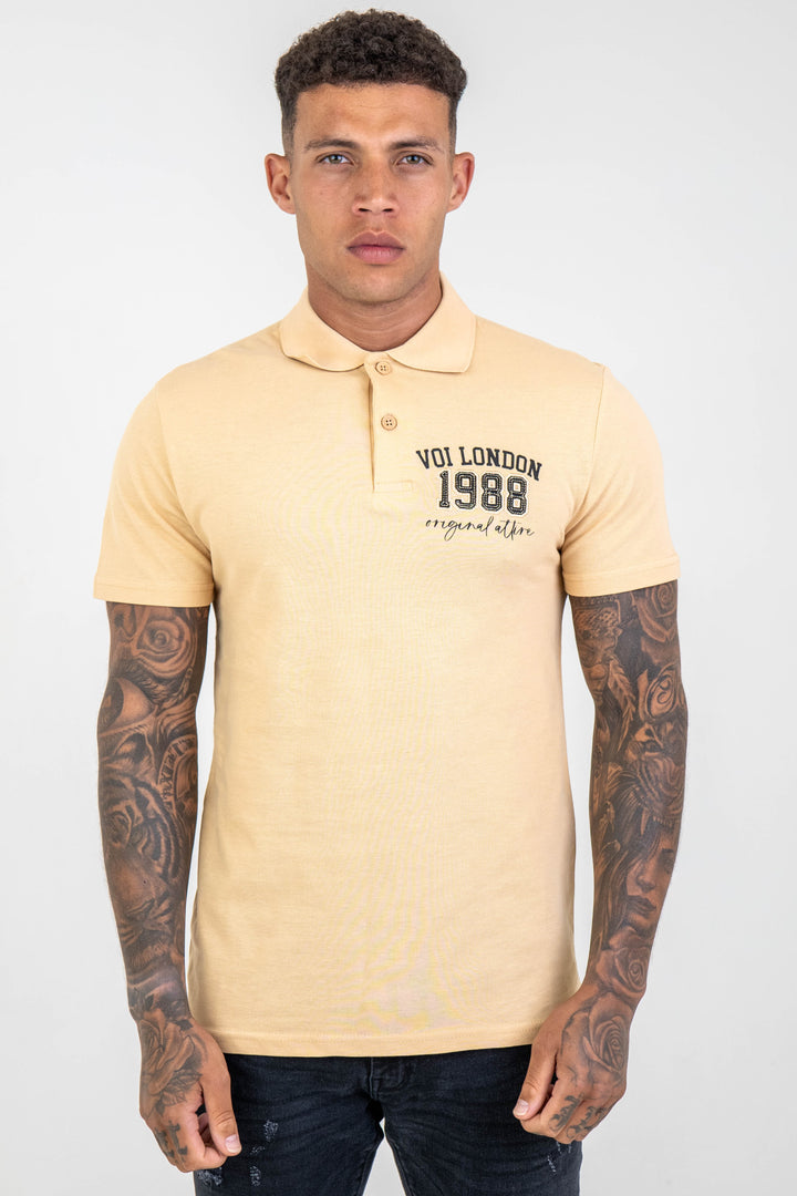 Chatsworth Slim Fit Pique Polo Shirt - Stone