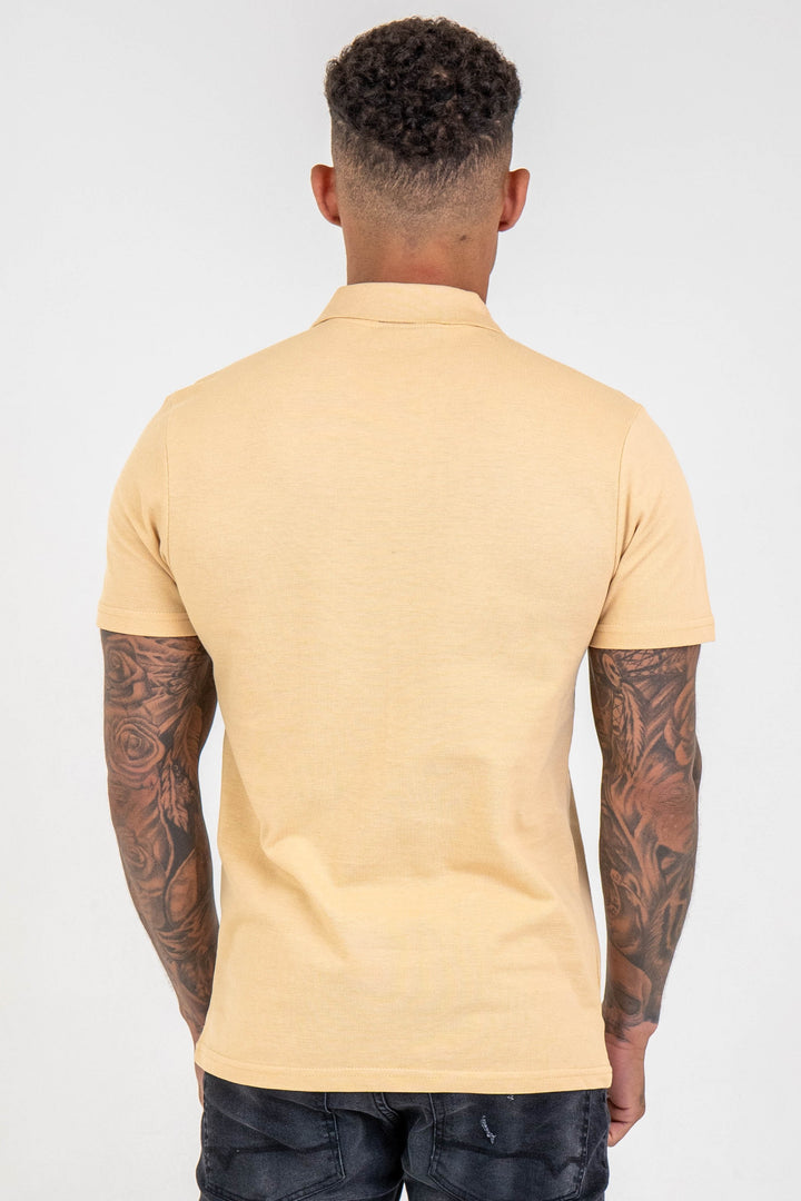 Chatsworth Slim Fit Pique Polo Shirt - Stone