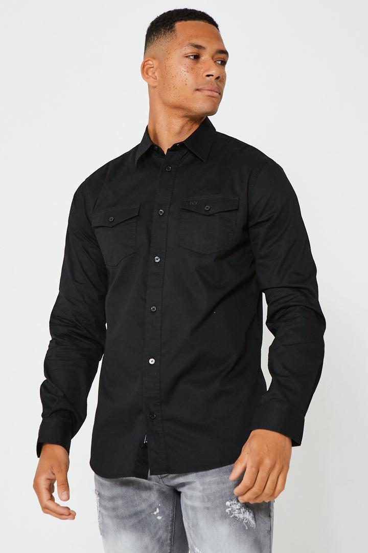 Portland Long Sleeve Shirt - Black