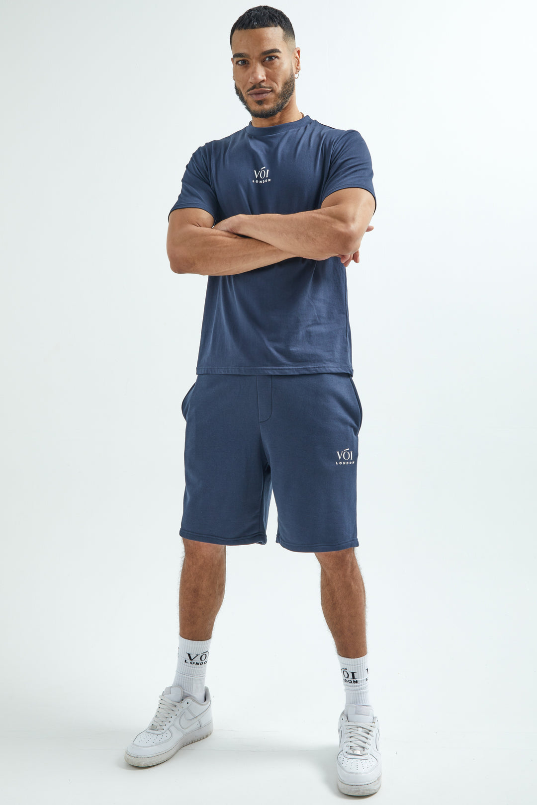 Broadwick T-Shirt & Shorts Set - Navy