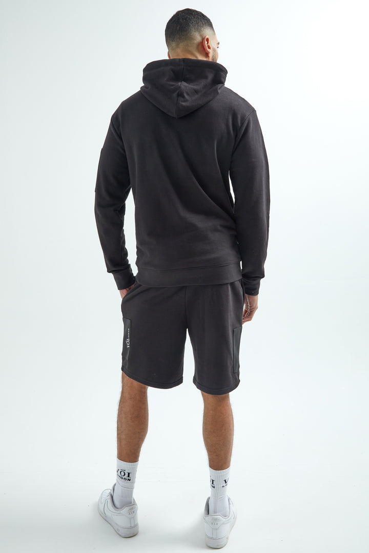 Lincolne Street Hoodie, T-Shirt & Shorts Set - White/Black