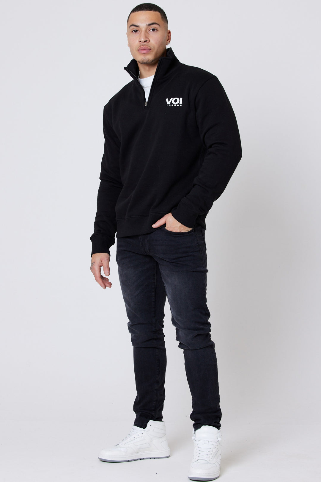 Westmount Fleece 1/4 Zip Jumper- Black