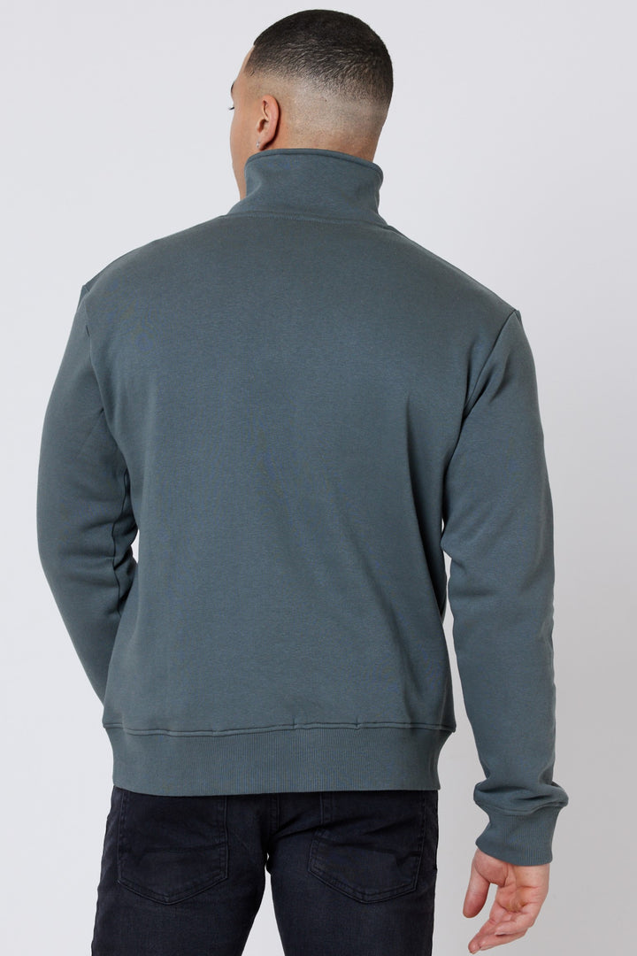 Westmount Fleece 1/4 Zip Jumper- Gunmetal