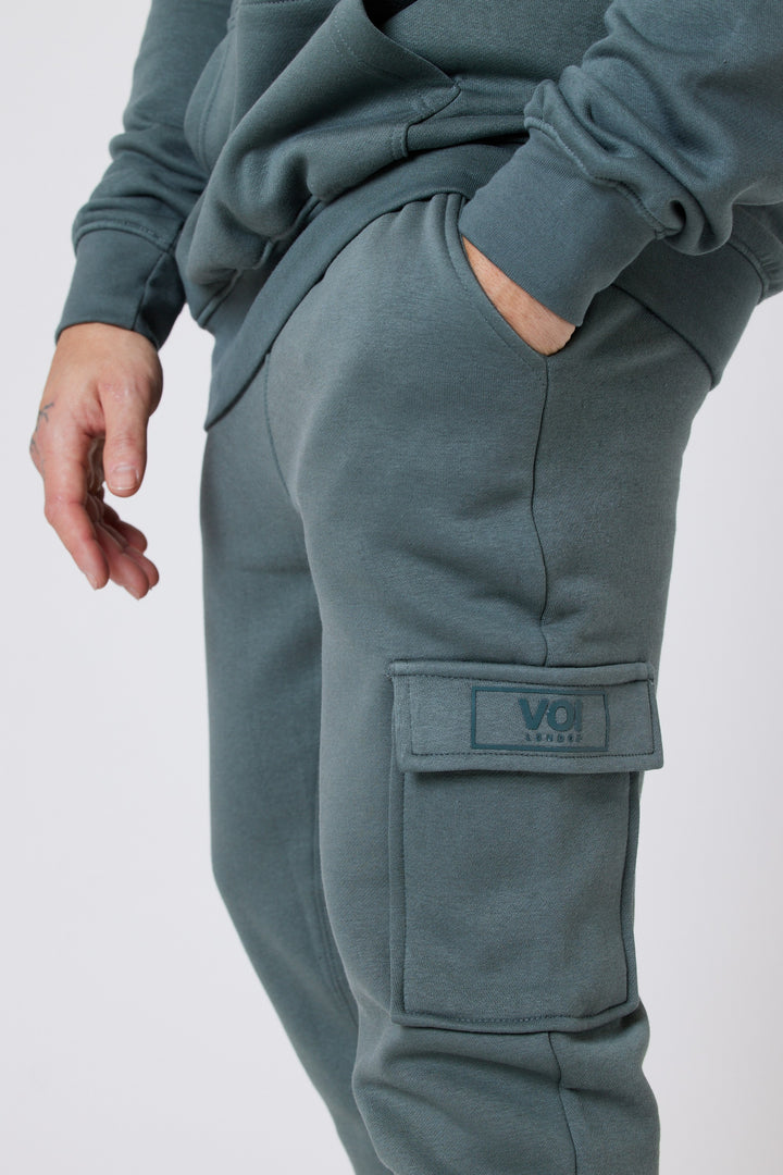 Darnley Road Cargo Fleece Jogger - Gun Metal