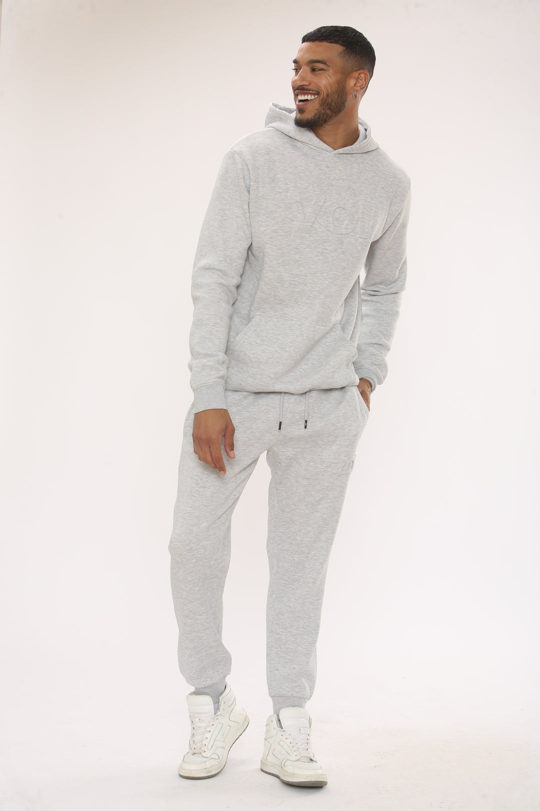 Temple Fleece Tracksuit - Grey Marl