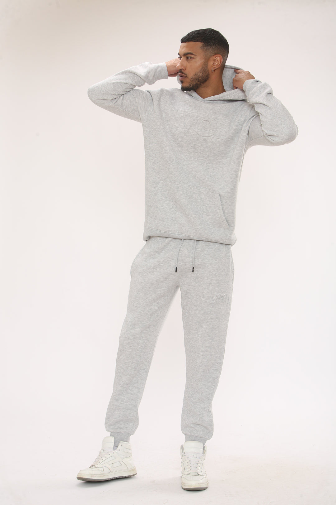 Temple Fleece Tracksuit - Grey Marl