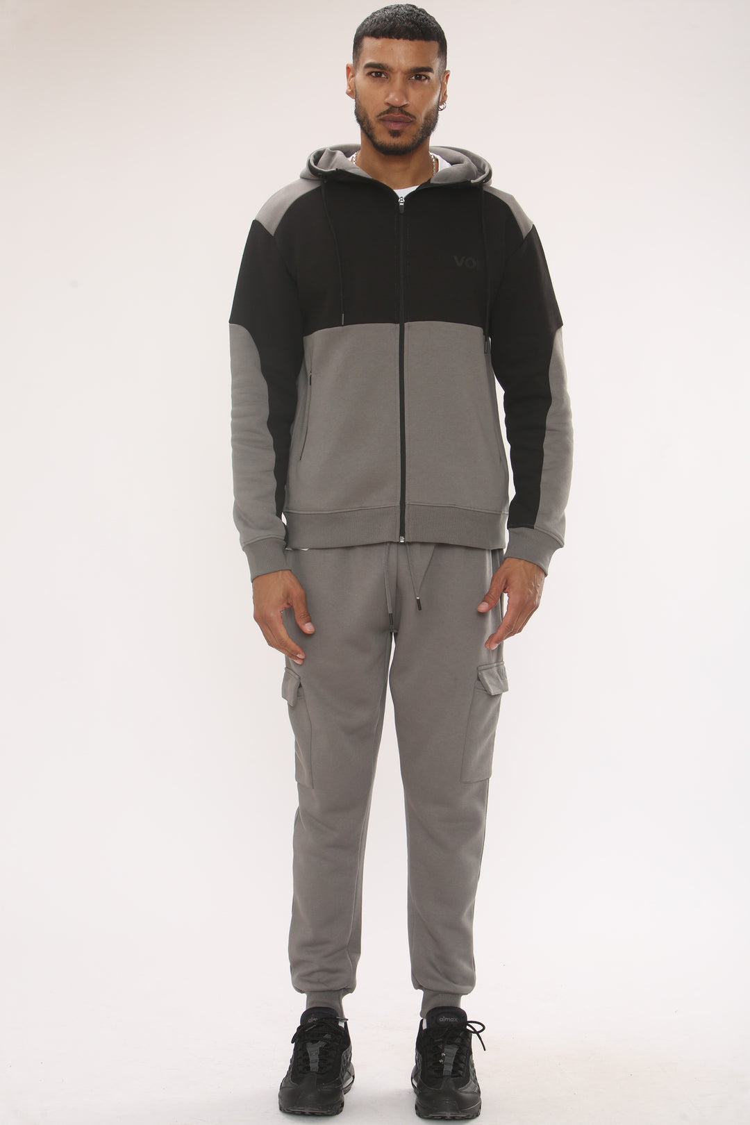 Quantom Fleece Zip Tracksuit - Pewter