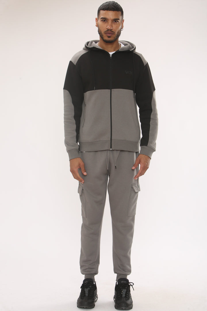 Quantom Fleece Zip Tracksuit - Pewter