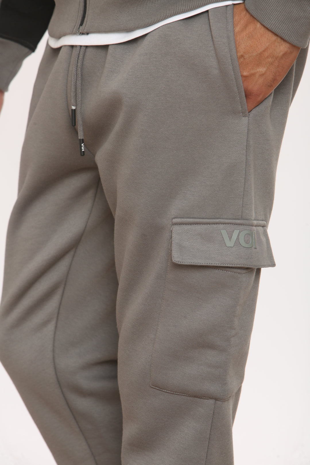 Quantom Fleece Zip Tracksuit - Pewter
