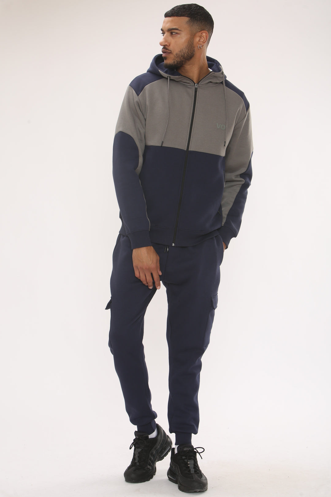 Quantom Fleece Zip Tracksuit - Navy