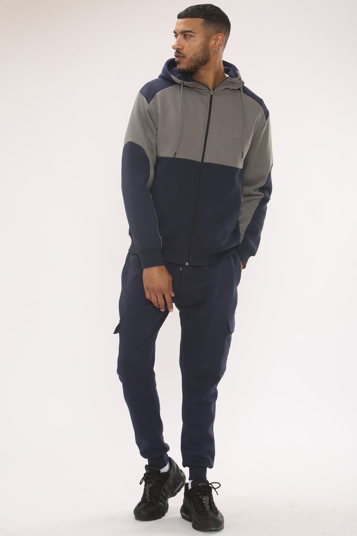 Quantom Fleece Zip Tracksuit - Navy