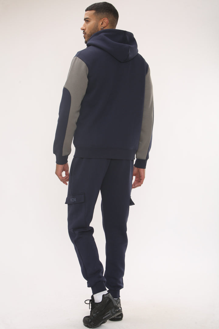 Quantom Fleece Zip Tracksuit - Navy