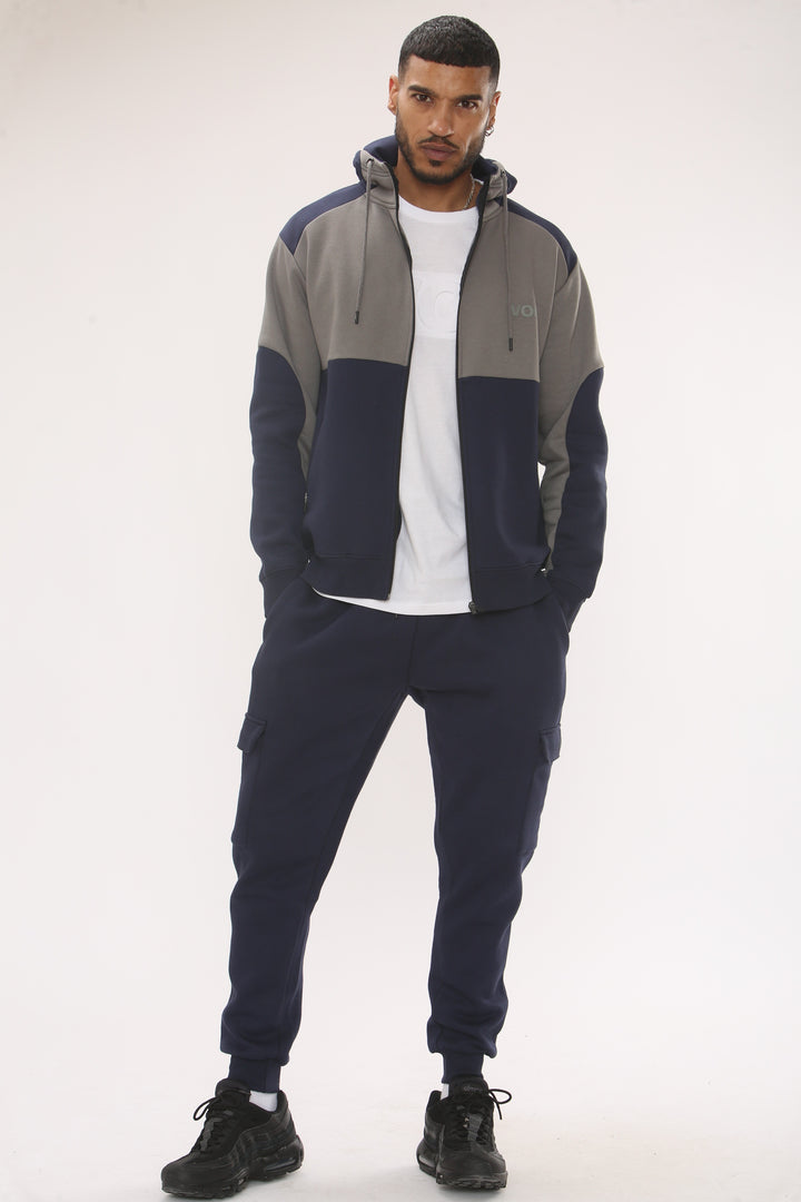 Quantom Fleece Zip Tracksuit - Navy