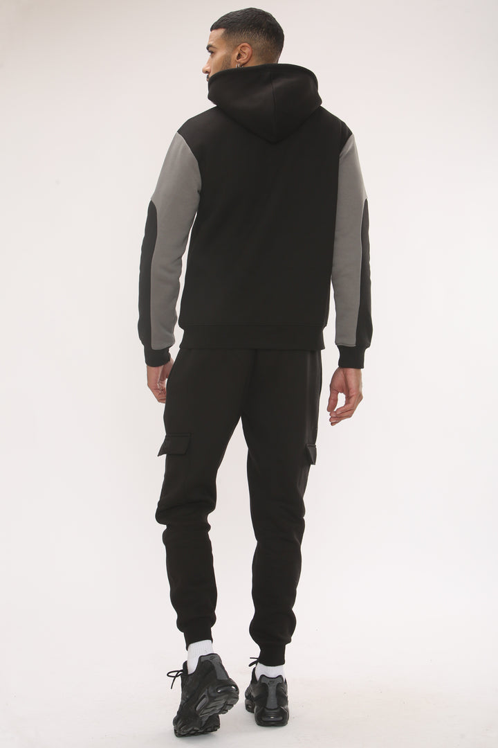Quantom Fleece Zip Tracksuit - Black